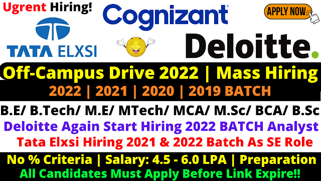 Tata Elxsi Off Campus Drive 2022