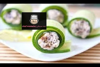Cucumber roll with cheese
