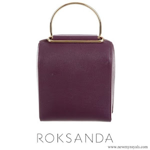 Queen Rania carried Roksanda Besa top-handle leather shoulder bag