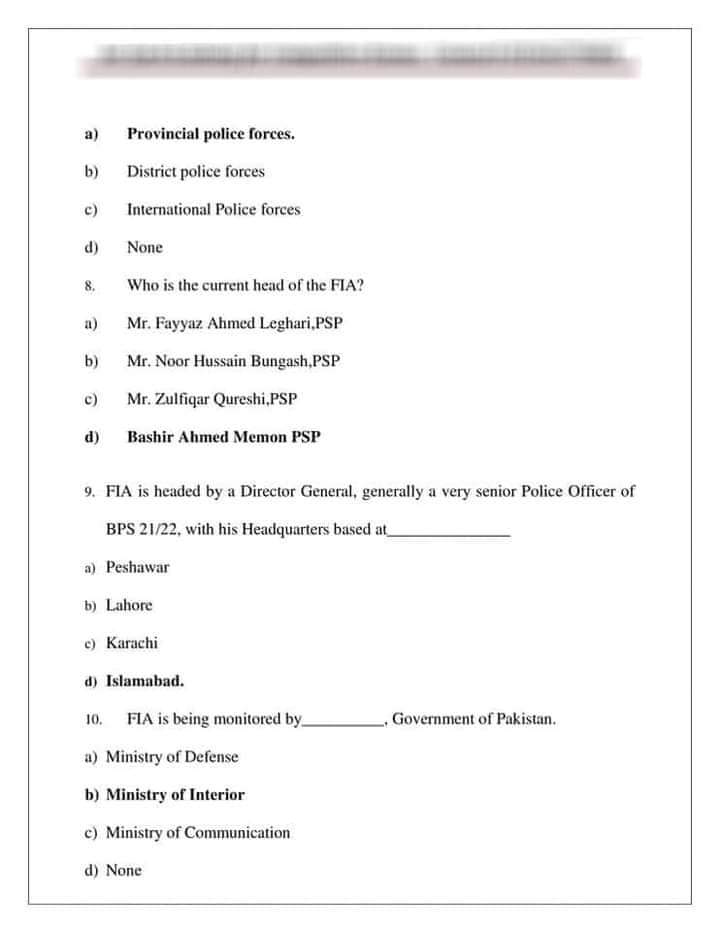 FPSC FIA AD Inspector Past Paper MCQs 2021,fia past paper mcqs,fia act mcqs,fia ad past papers,fpsc fia past paper mcqs,fpsc fia ad inspector mcqs pdf