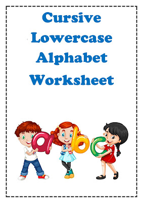 Free Cursive Lowercase Letter a to z Practice Worksheet PDF Download