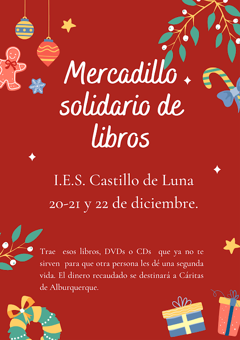 MERCADILLO SOLIDARIO DE LIBROS en el Castillo de Luna