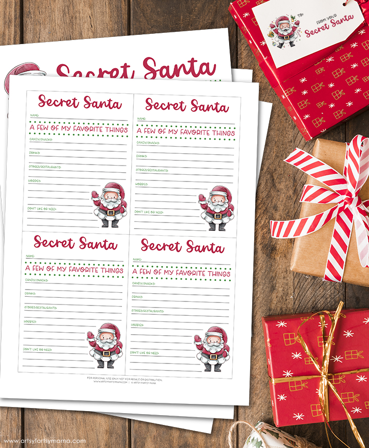Free Printable Secret Santa Kit