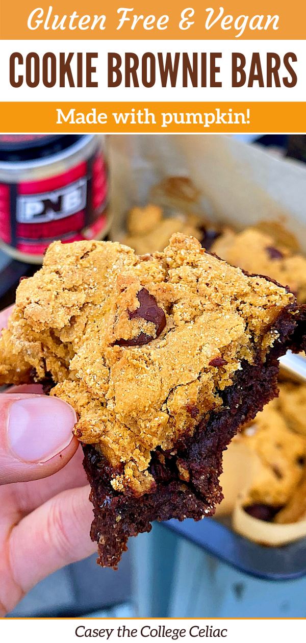 AD: Need an easy #glutenfree & #vegan #Christmas dessert that will blow guests away? These pumpkin brownie cookie bars are a more #healthy treat!