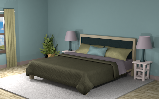 Dark Teal (#708A8C) Triad Room