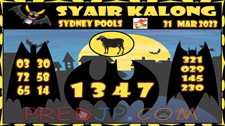 Prediksi Sydney Kalong Keramat Jumat 31-Mar-2023