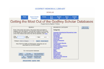 Getting the Most Out of the Godfrey Scholar Databases