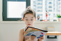 Elementary student reading