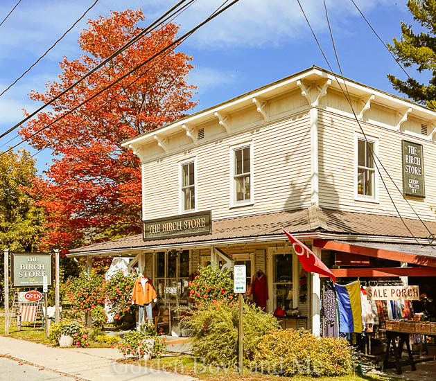 The Birch Store in Autumn in Keene, NY - www.goldenboysandme.com