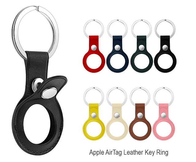 Apple AirTag Leather Key Ring all colors