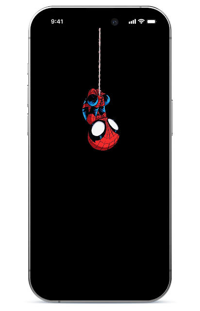 Wallpaper for Dynamic Island with the Little Spider-Man.