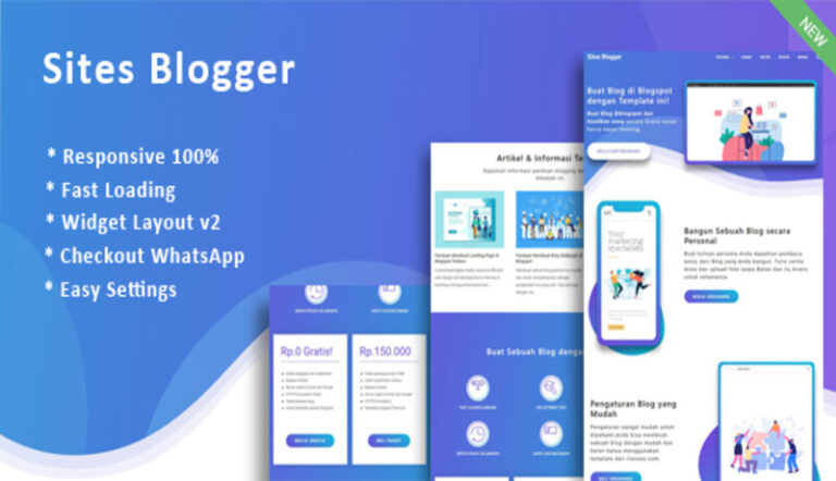 Sites-Blogger – Landing Page for Blogspot Models 100% Original