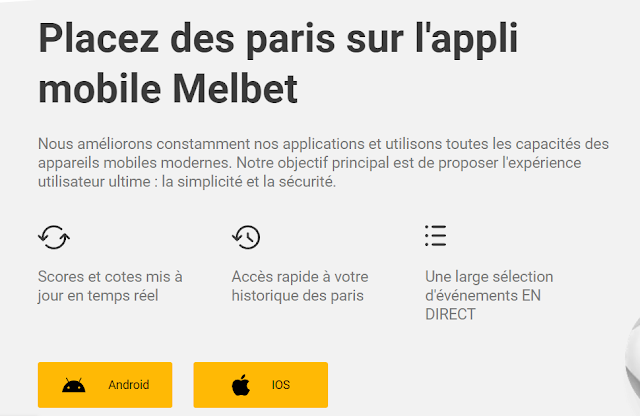 Parier avec votre téléphone chez Melbet