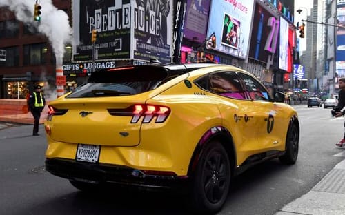 Ford Mustang Mach-E Joins Yellow Taxis in New York