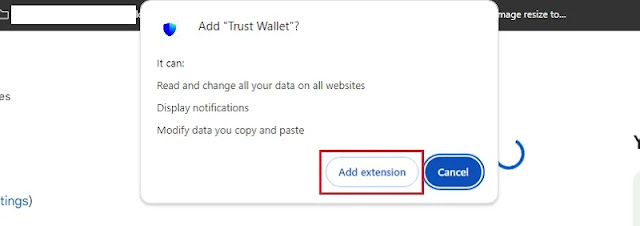 تثبيت TrustWallet لنظام التشغيل Windows من خلال ملحق المتصفح 4