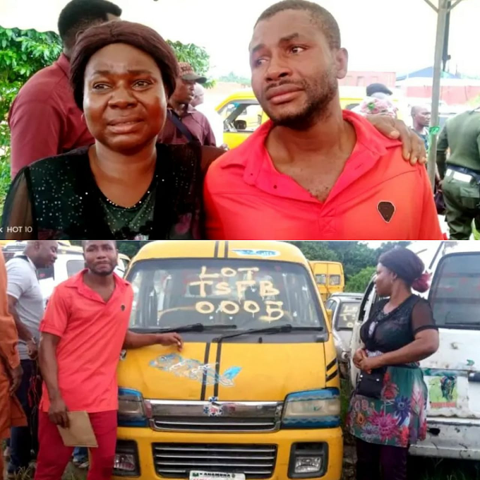 Poor Widow and Her Son Beg For Pity as Their Impounded Vehicle is Auctioned By Lagos state Government (Photos/Video)