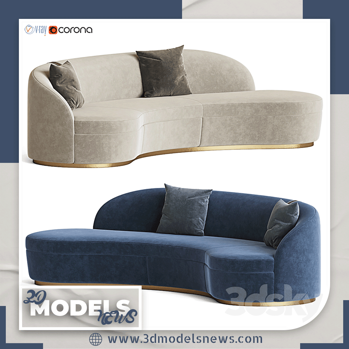 Otium Curved Sofa Model Capital Collection