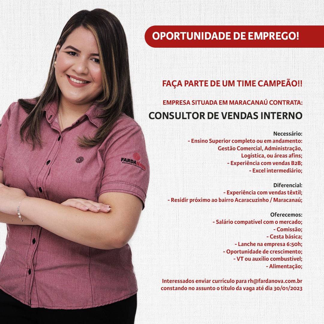 CONSULTOR(A) DE VENDAS INTERNO