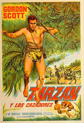 Póster película Tarzán y los cazadores - 1958