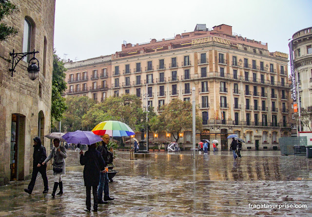 Chuva em Barcelona