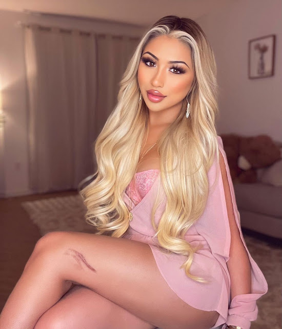 Elena Genevinne – Most Beautiful Transgender in a Pink Sleepwear for Girls