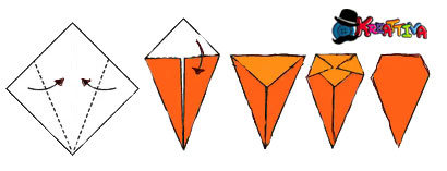 come realizzare base origami carota