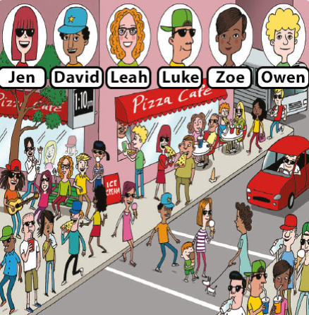 People in street activity