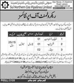 Sui Northern Gas Pipe Line Latest Jobs