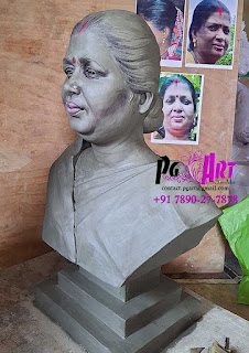 human face made in clay