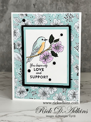 Today's card uses the Friendly Hello Bundle from Stampin' Up! so you can show someone you love & support them.