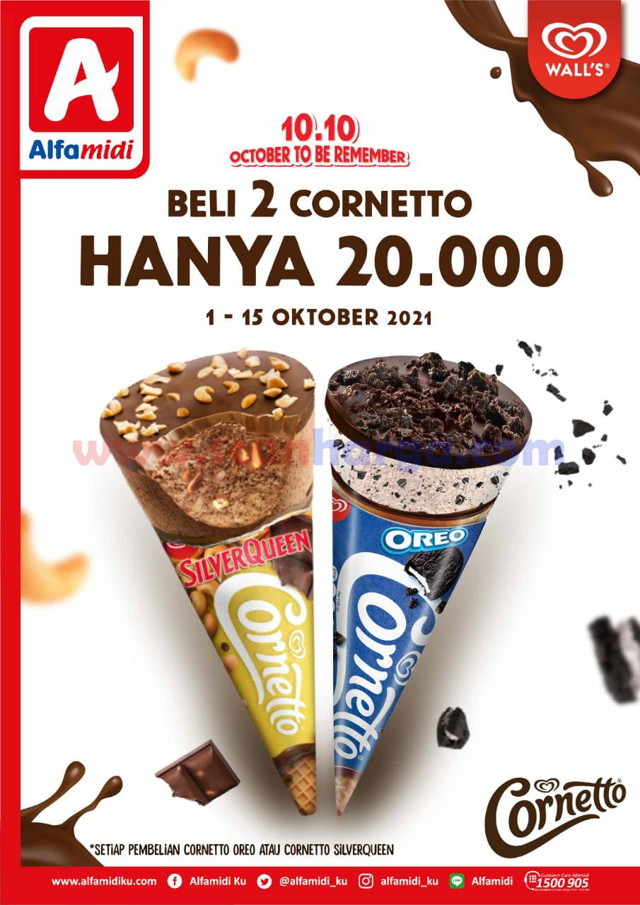 ALFAMIDI Promo Cornetto Walls Beli 2 hanya Rp.20.000