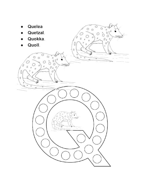 Letters coloring page