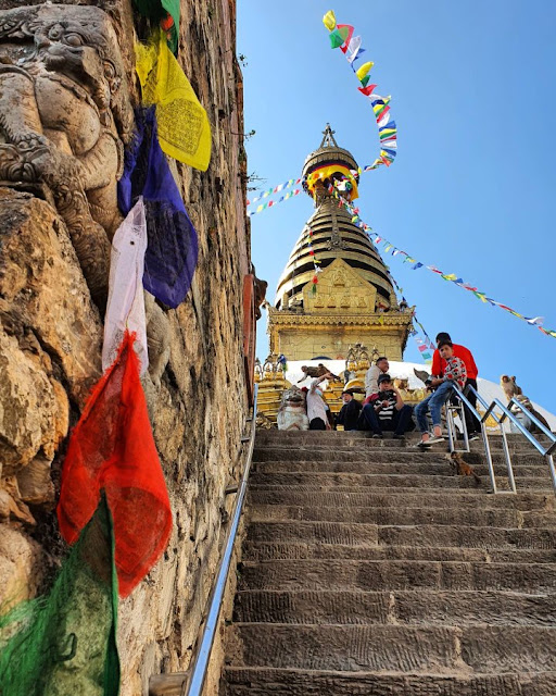 Templo dos Macacos de Swayambhunath em Kathmandu