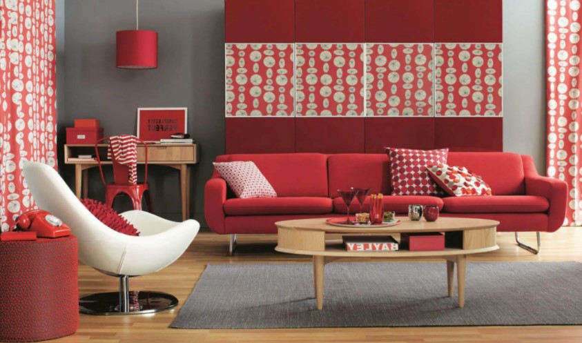 red paint colors for living room