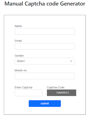 create a random captcha Generator