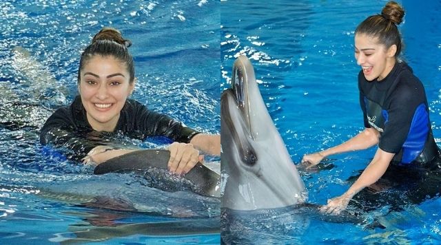 Raai Laxmi's Fun-Filled Swimming With The Dolphins