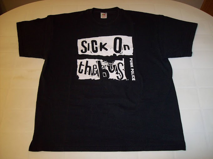 SICK ON THE BUS XL size T-shirt