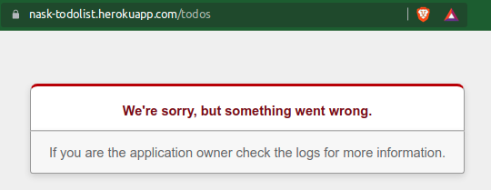 Heroku app Todos index error