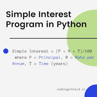 Simple Interest Program in Python