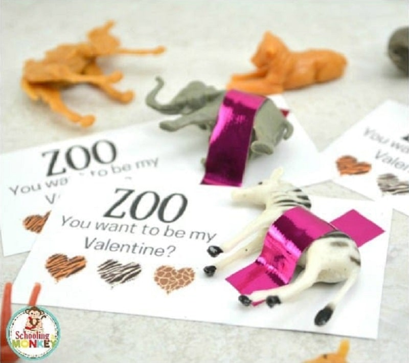 zoo animal figurines valentines gift idea