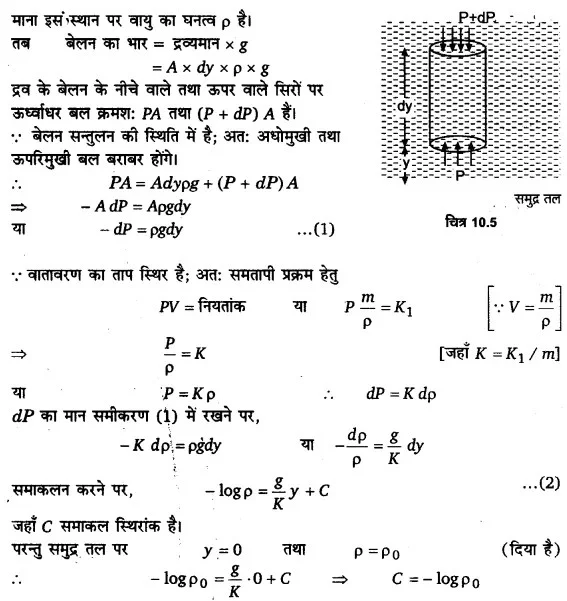 Solutions Class 11 भौतिकी विज्ञान Chapter-10 (तरलों के यान्त्रिक गुण)