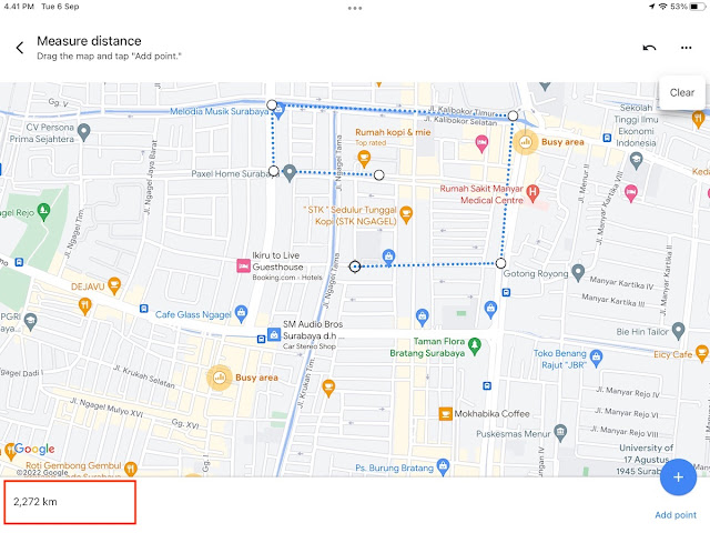 Cara menghitung jarak dan luas di Google Map dengan menggunakan Web App dan Mobile App