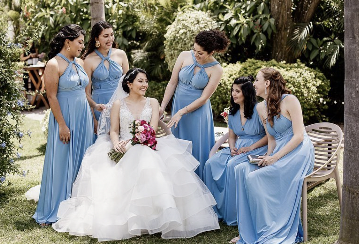 vestido flecos azul - Sophie Kors Weddings