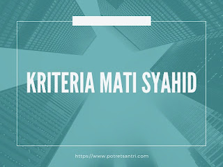 kriteria mati syahid