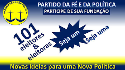 Imagem convite para a fundação do Partido da Fé e da Política