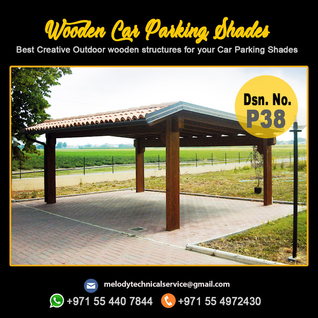 Wooden Carparking Shade in Abu Dhabi | Wooden Carparking shade suppliers in UAE