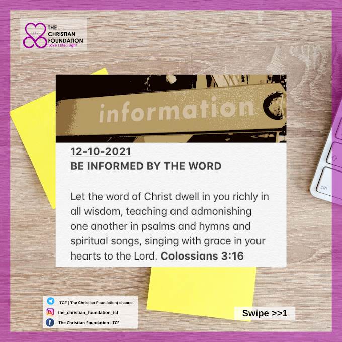 BE INFORMED BY THE WORD | TCF DEVOTIONAL