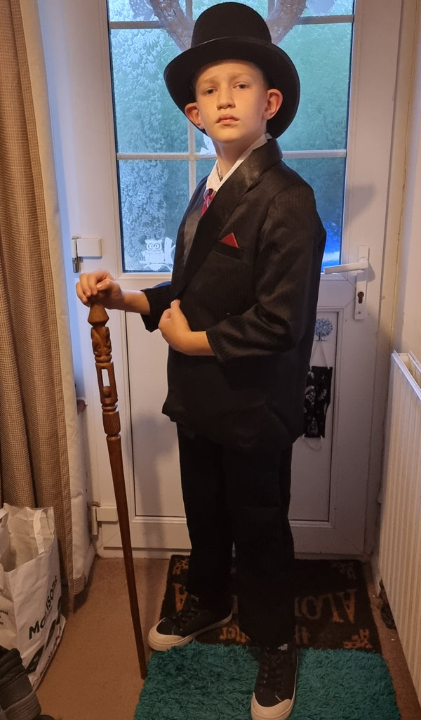 My Year 5 boy playing Howard Carter