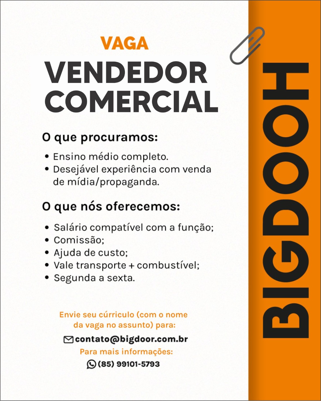  VENDEDOR(A) COMERCIAL