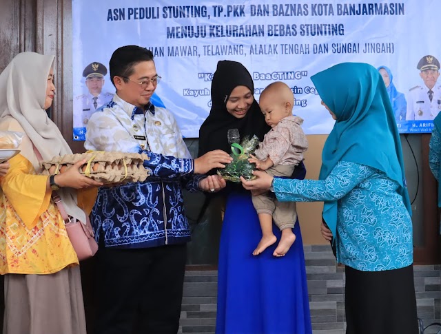 Giliran Kelurahan Telawang Terima Bantuan Sinergi Penanganan Stunting